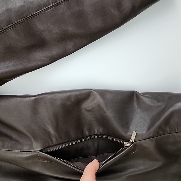 Boutique of Leathers Canada Men's Dark Brown Leather Full Zip Lined Jacket Sz 38 - Picture 4 of 16